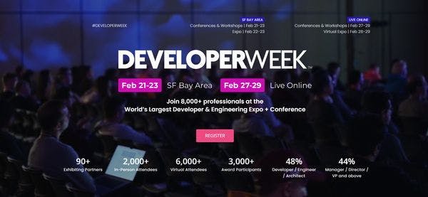 Decorative image for What you can expect at DeveloperWeek 2024